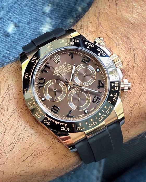 rolex daytona 40mm каучук / шоколад