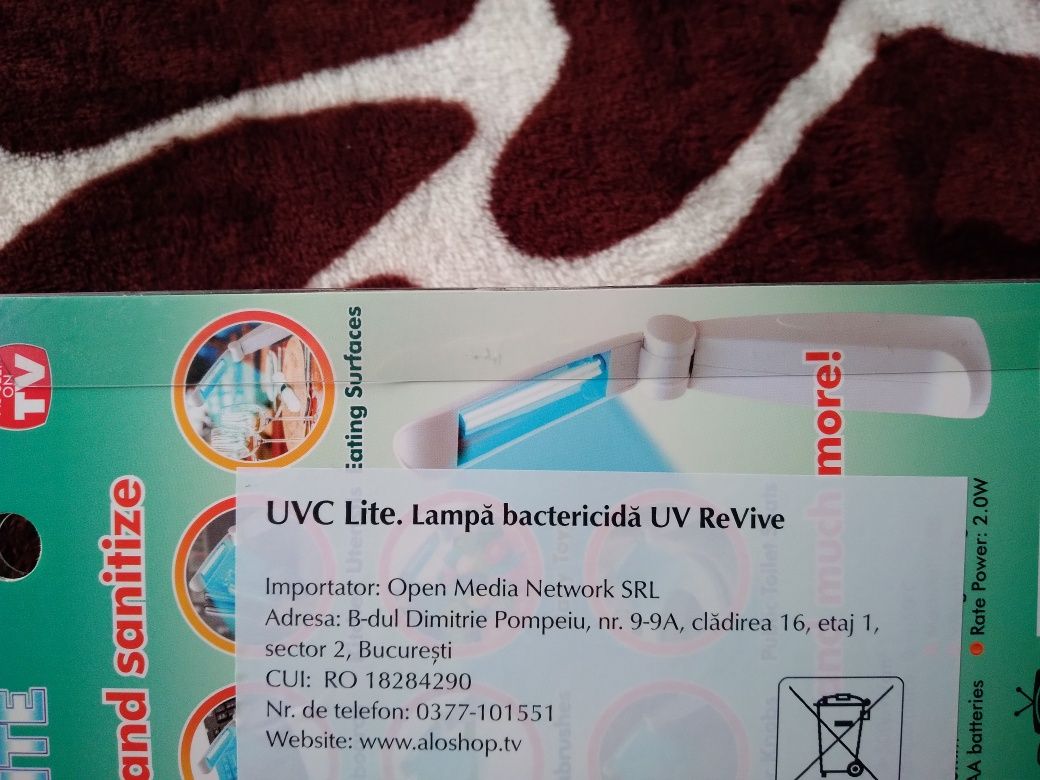 Lampă  UV sterilizatoare , virucida si bactericida uv-c powersafe