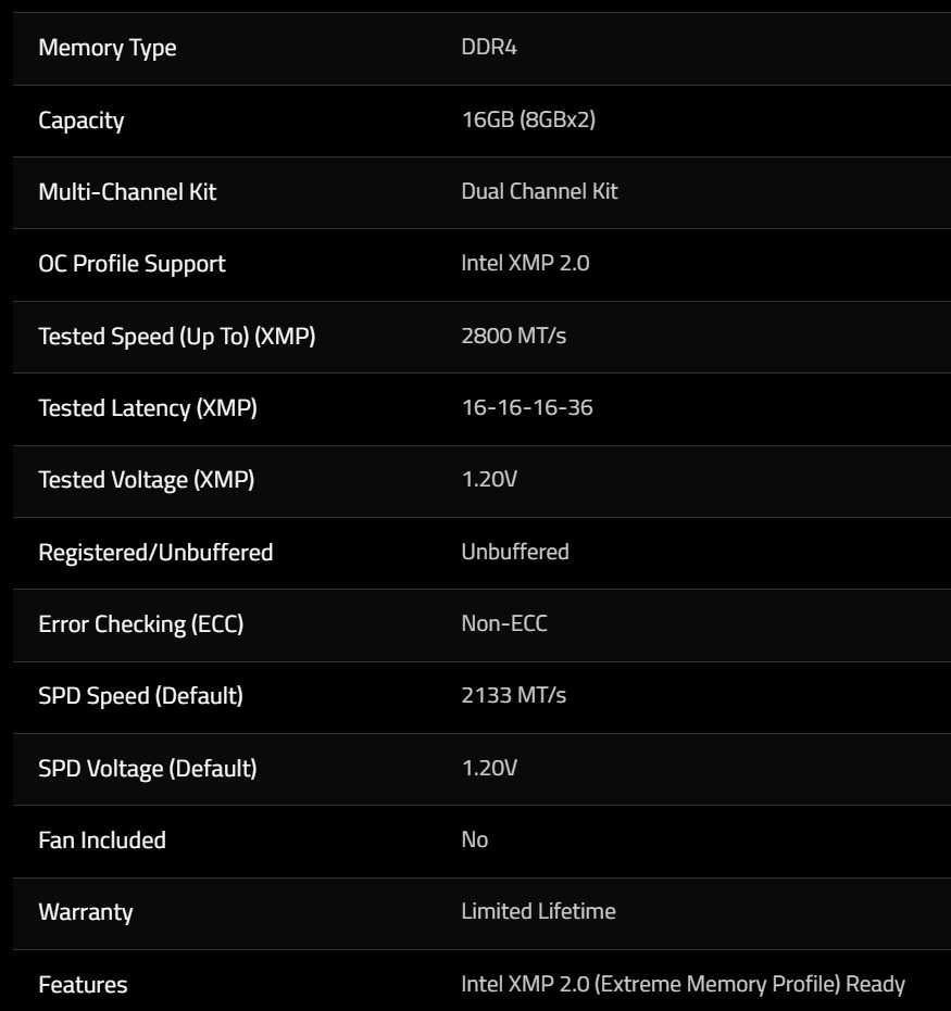 RAM 16GB 2x8gb G.SKILL Ripjaws 4 DDR4 2800Mhz