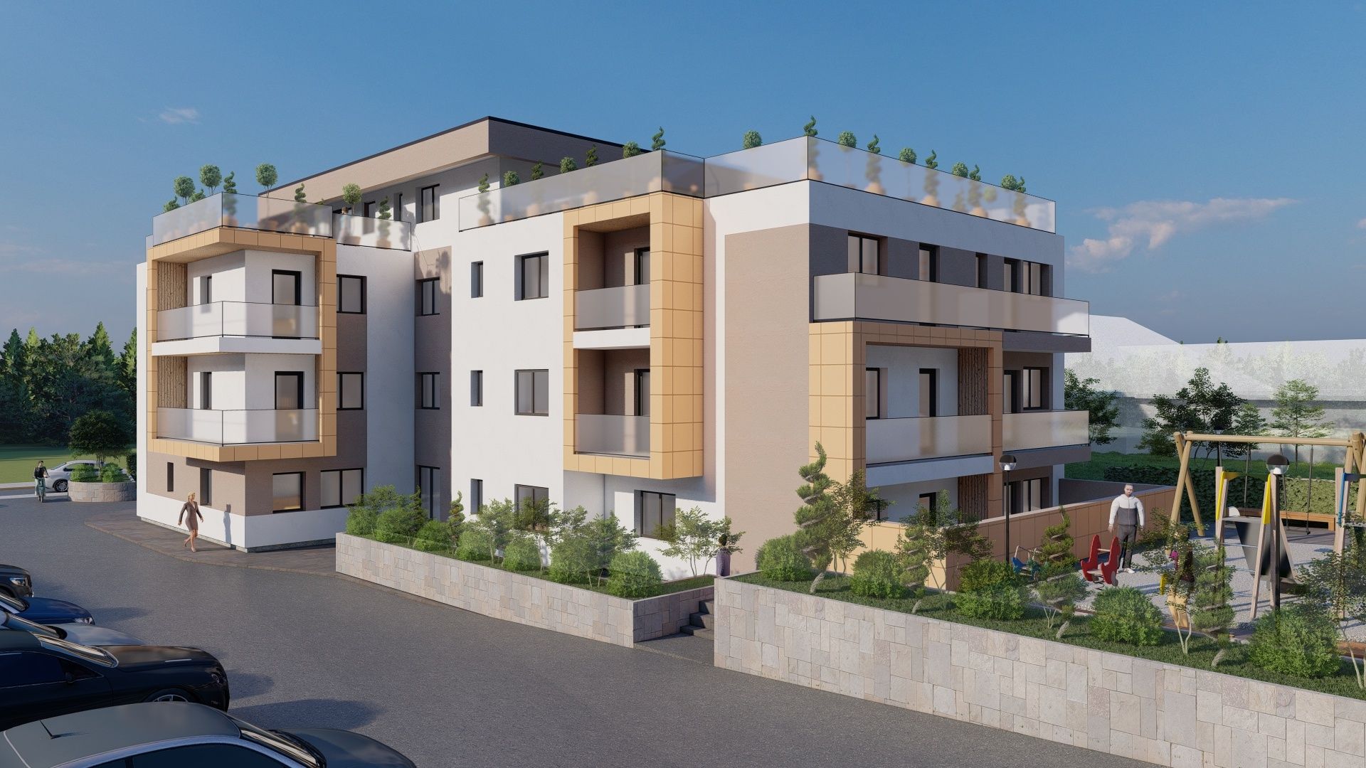 Apartament 3 camera decomandat cu curte proprie de 80 mp.