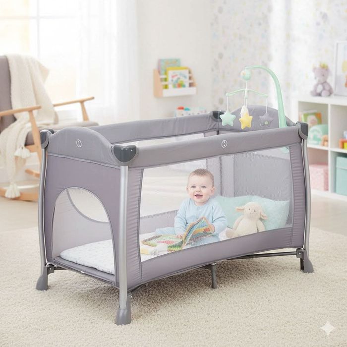 Продавам бебешка кошара за сън и игра