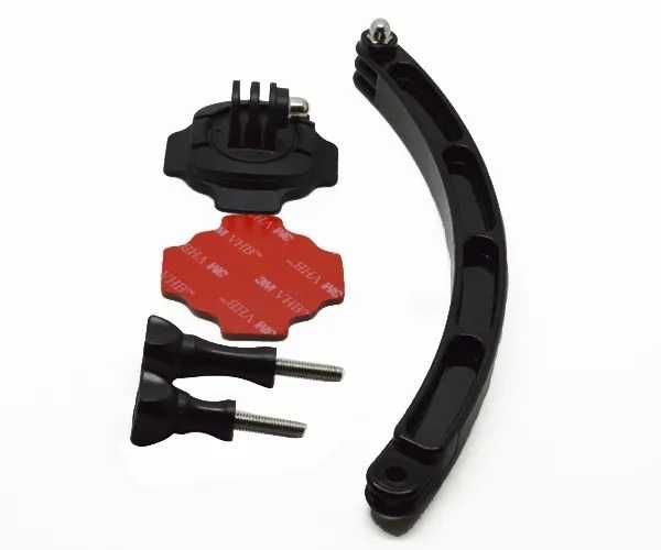 Prindere casca bicicleta moto brat extensie curbata GoPro adeziva