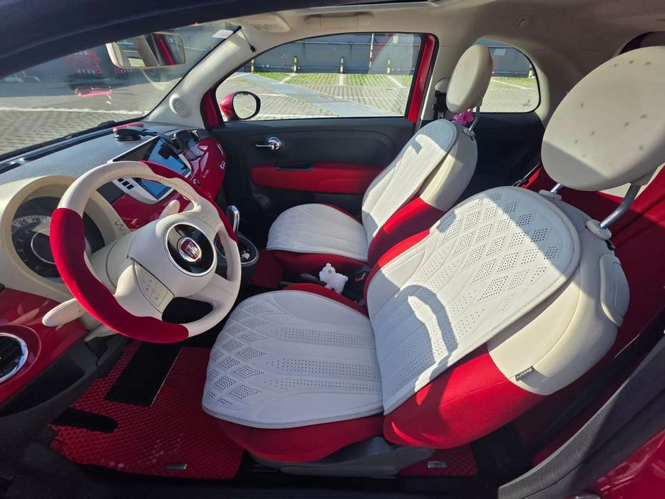 Fiat 500 1.4 Lounge 2012, 100 CP, 93.000 km, Roșie, Automată, Foarte frumoasă