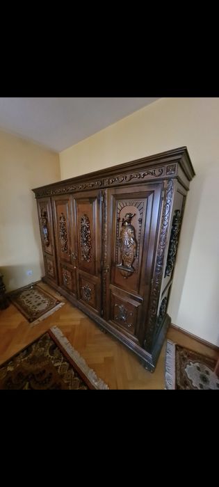 Set dormitor matrimonial renașterea spaniolă lemn masiv