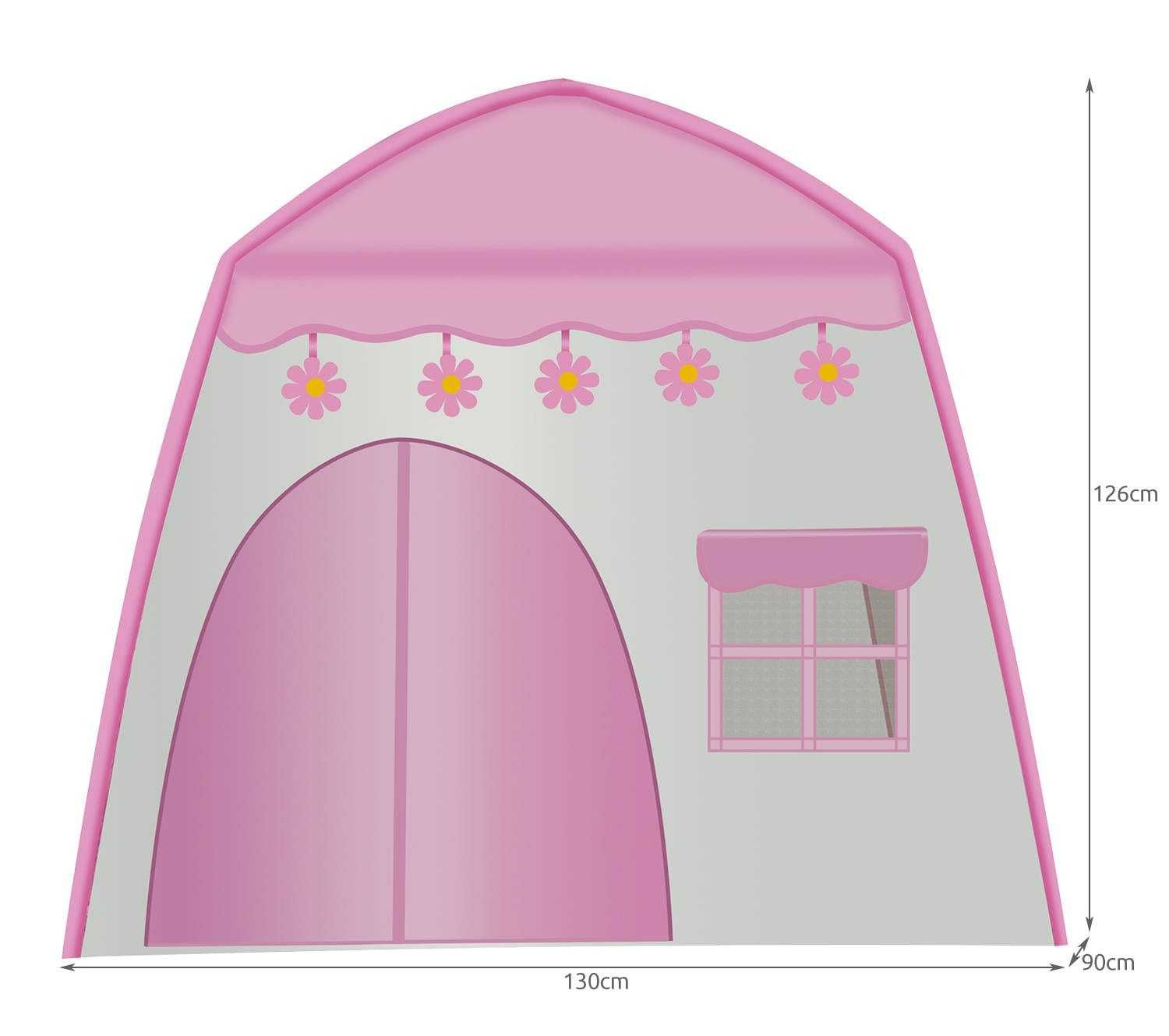 Детска палатка къщичка с LED лампи / Палатка дворец