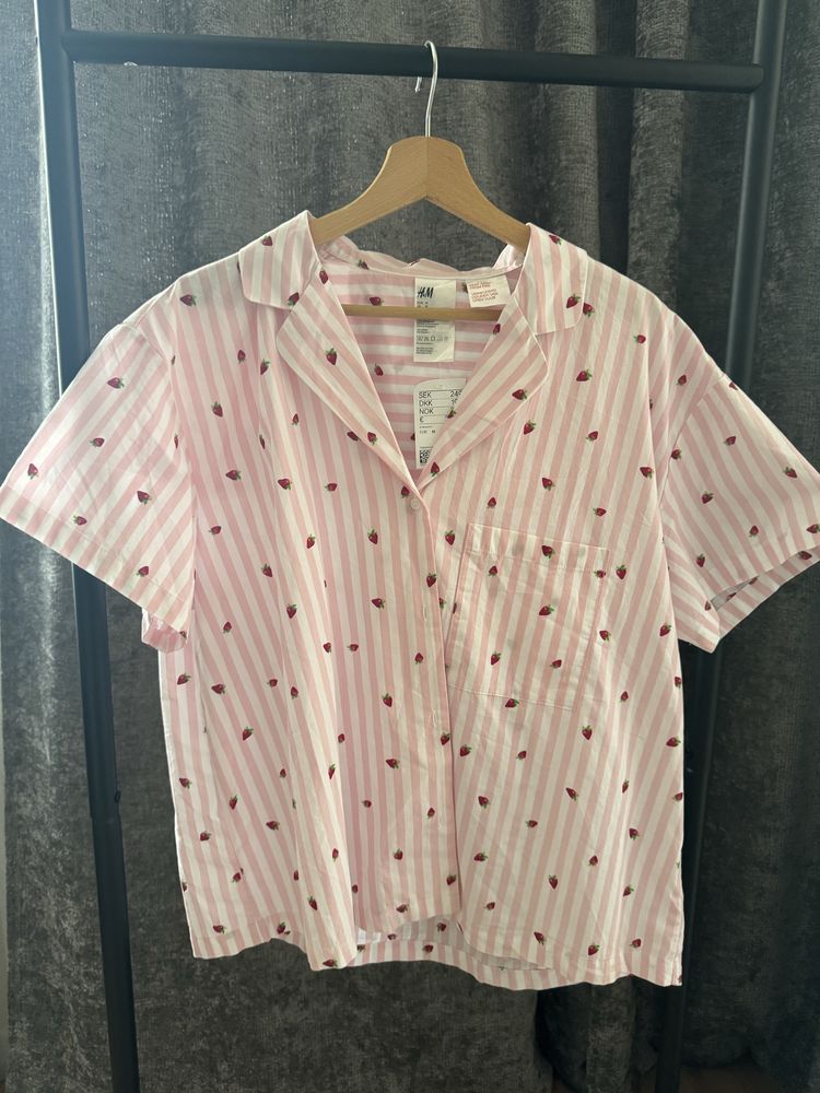 H&M Нова с етикет риза с къс ръкав