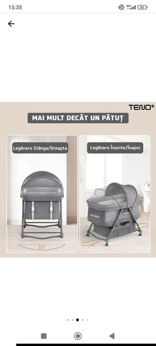 Patut Pliabil pentru Bebelusi Teno