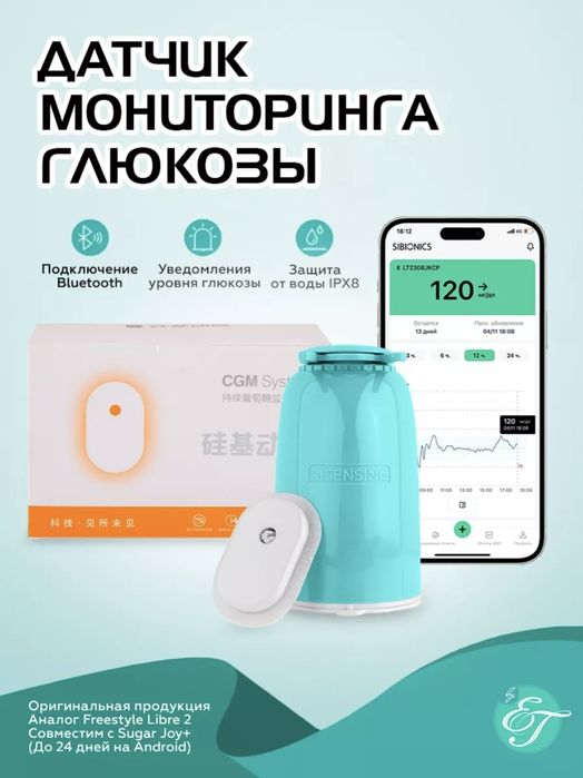 SiBionics GS1 Sisensing CGM Freestyl Libre датчик мониторинга глюкозы