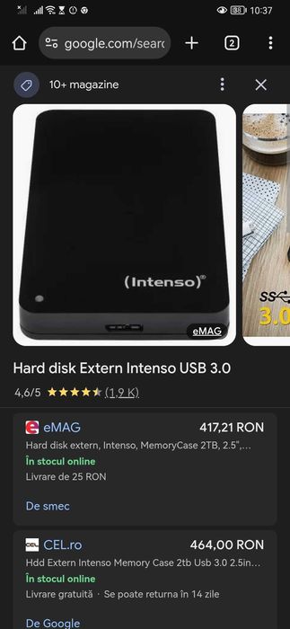 Hdd extern 2 Tb Intenso