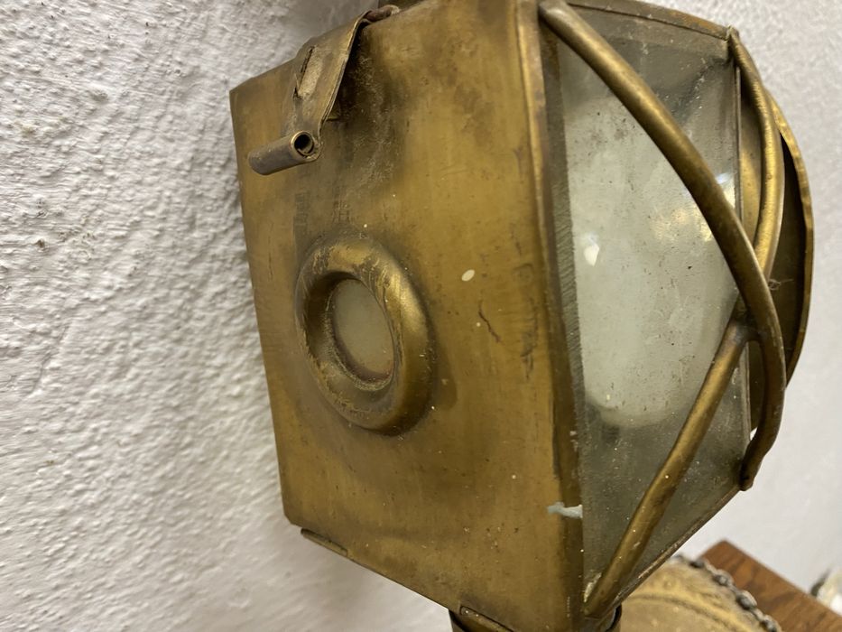 Месингов фенер от файтон или ретро автомобил