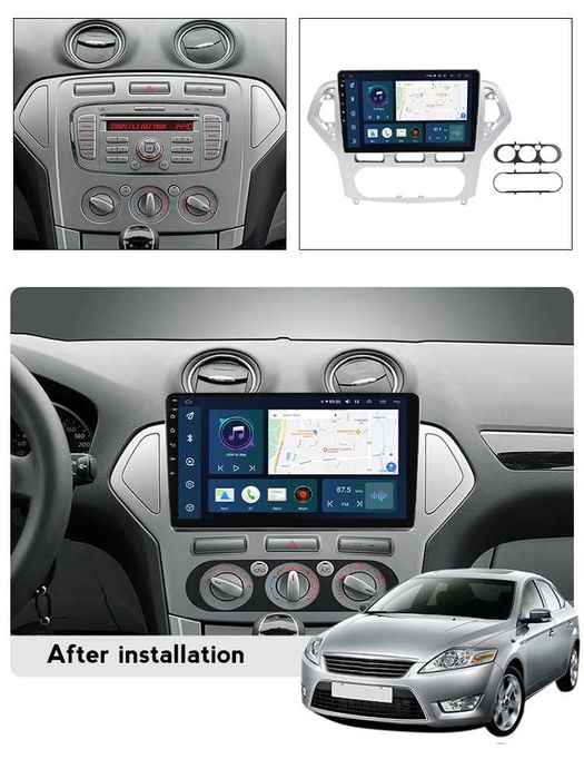Navigatie Android 14 Ford Mondeo 2006 -2015 1/8 Gb Waze CarPlay CAMERA