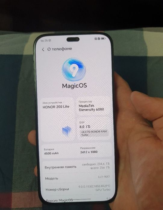 Huawei Honor 200 Lite 5G 8+8/256GB Black Igravoy Holati Yaxshi Zor 5G