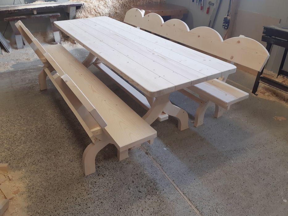 Set gradina - Masa+scaune+banci (masa cu scaune)