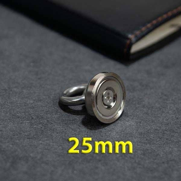 25mm 25кг Магнит за магнитен риболов, с кука (халка) Magnet fishing