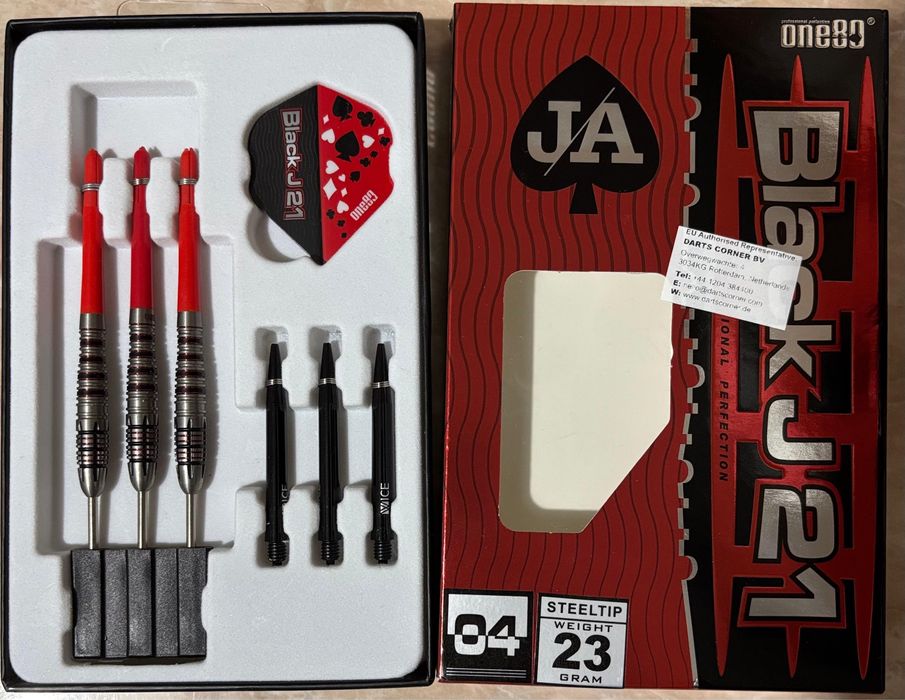 Sageti Darts Steel ONE80 Black J21 v04 23g -90% tungsten