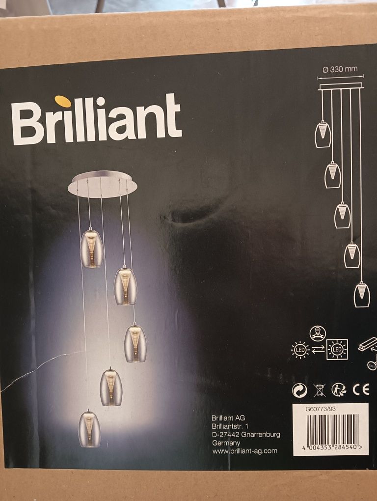 Висящ LED полилей Brilliant Нов