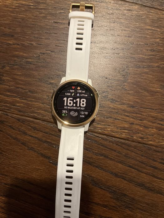 Ceas Garmin Fenix 6S Pro, 42mm, rose gold , curea alba