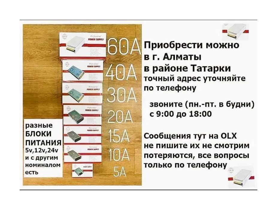 блок питания на 12 / 24 / 36 / 48 вольт 360 ватт и другие