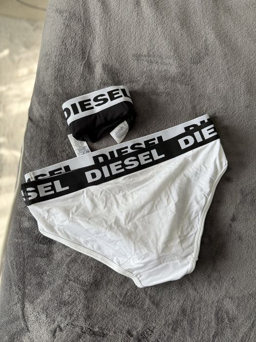 Diesel set 3 chiloti alb-negru marimea L noi originali