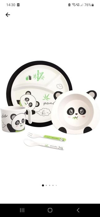 Set 5 accesorii hrănire copii (bambus)