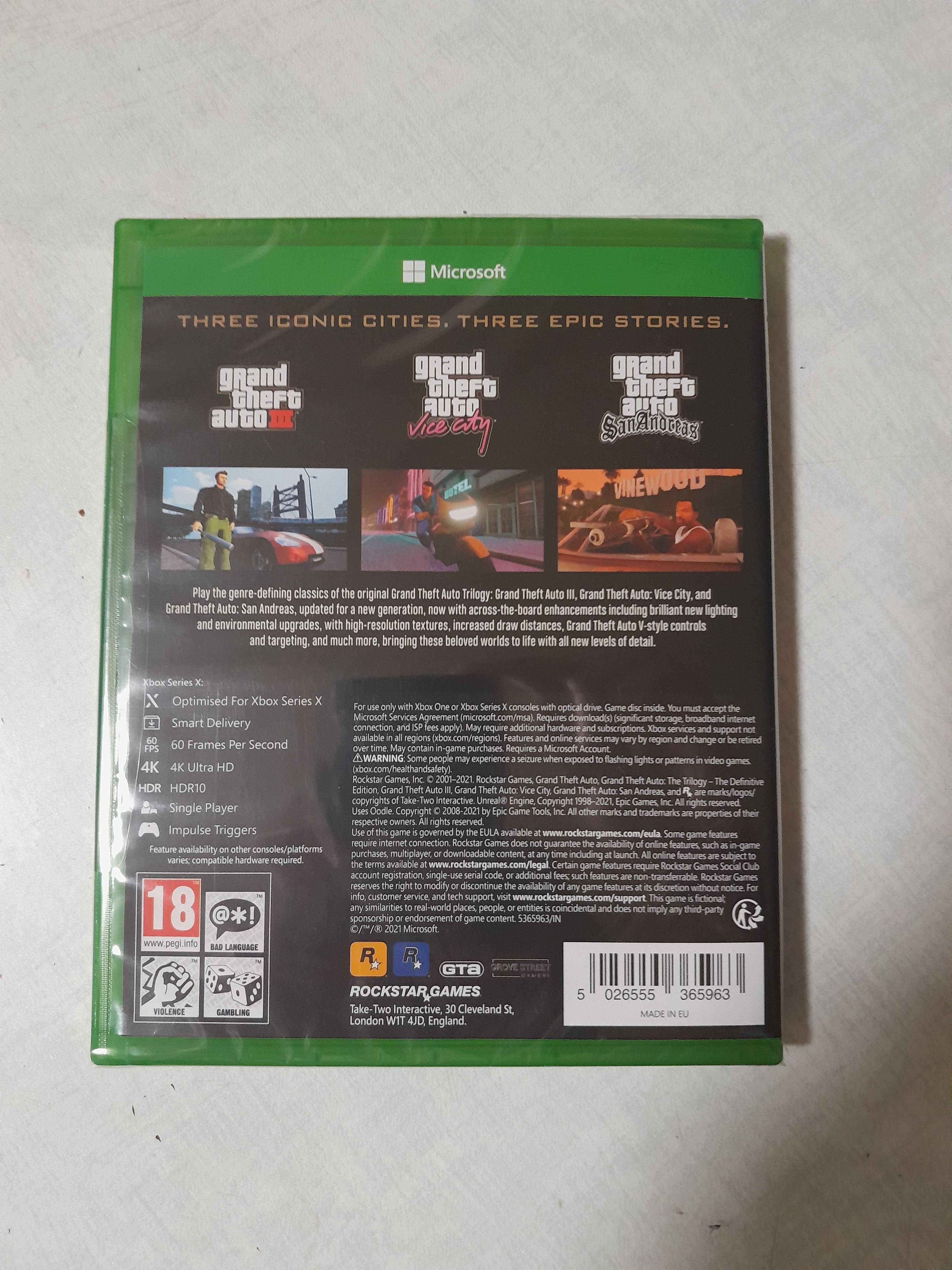 Grand Theft Auto The Trilogy The Definitive Edition XBOX