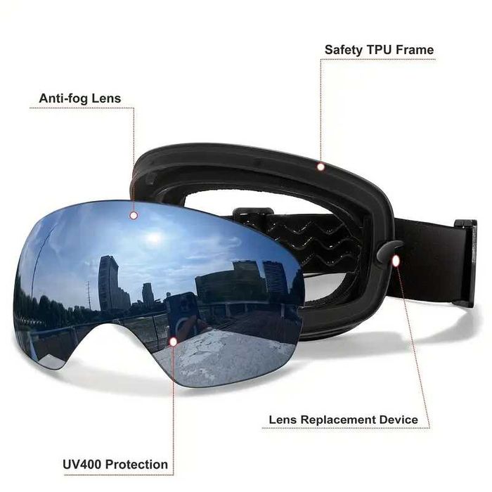 Горнолыжные очки (сноуборд) - новое в упаковке- магнитные и немагн.