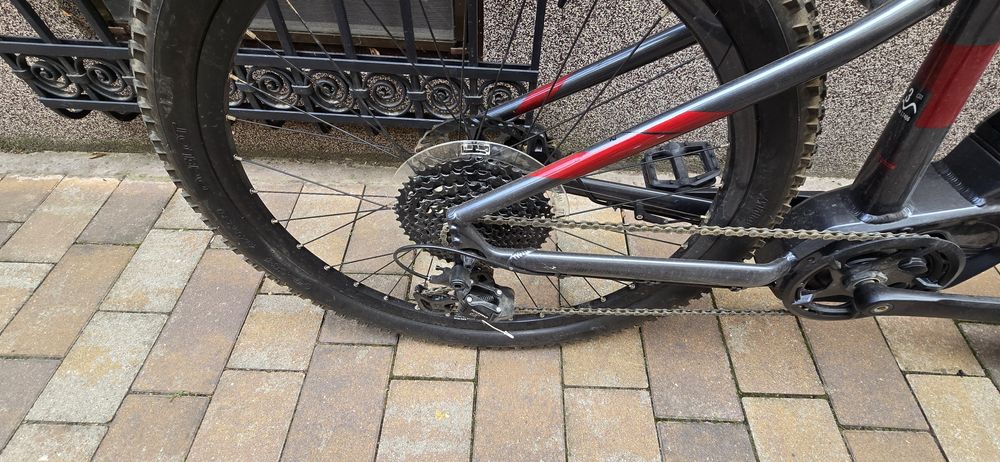 Bicicleta Electrica Raymon HardRay E3.0-27.5 Inch,L, Gri-Rosu