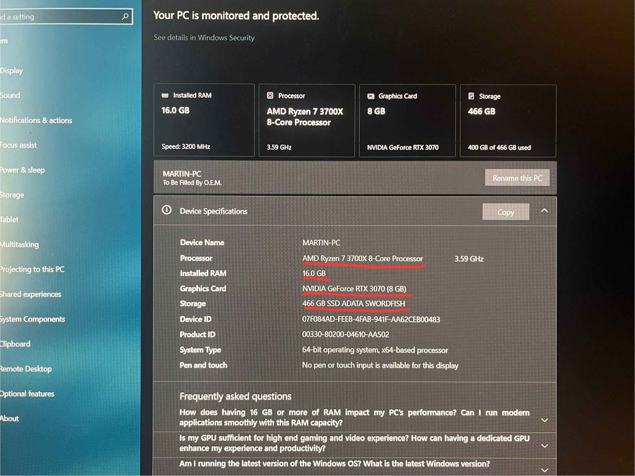 Мощен PC: Ryzen 7 + RTX 3070 + 16GB RAM – Готов за всичко