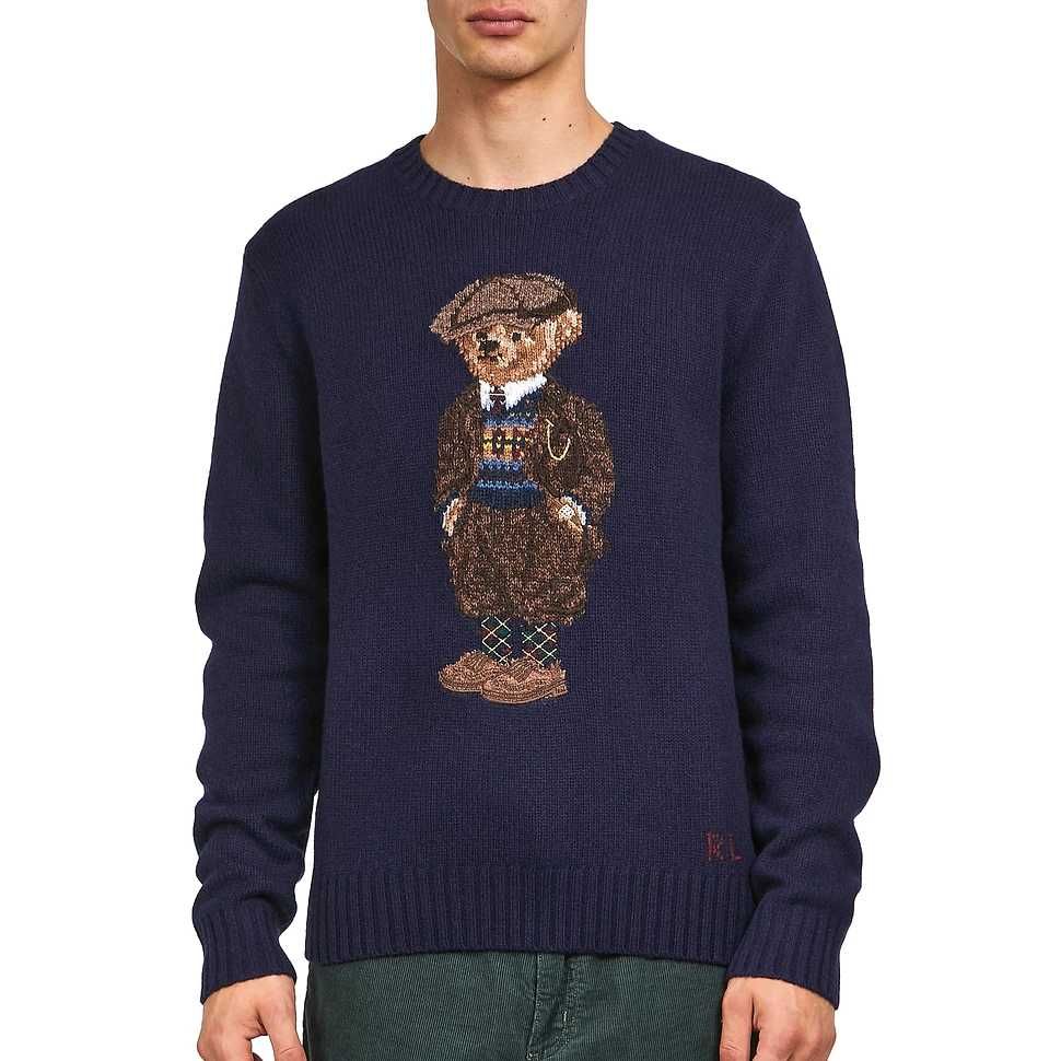 Pulover 100% lana Polo Bear Ralph Lauren, nou, original. mar. L