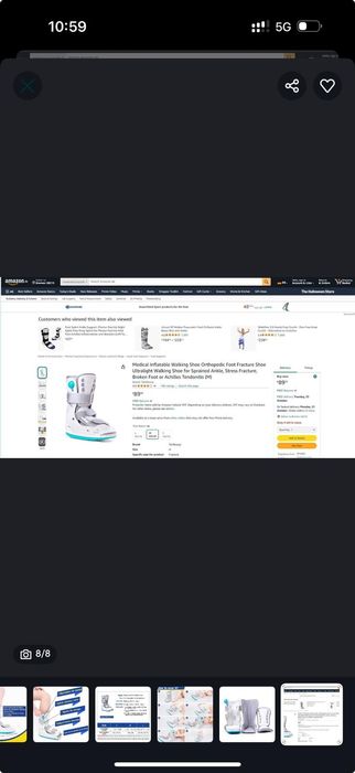 Orteza pentru întorse glezna Walker