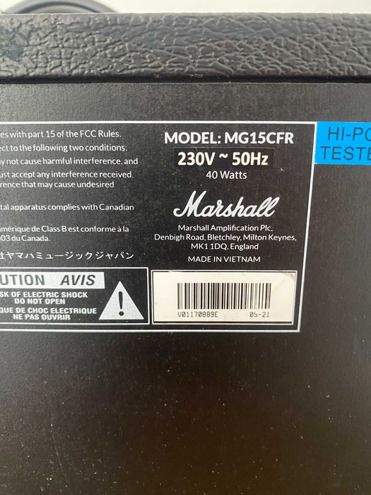 amplificator marshall mg15cfr