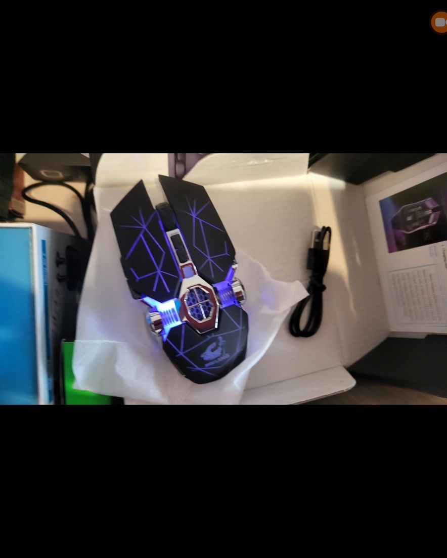 Геймърски аксесоар Чисто нова SkyLion бяла геймърска мишка RGB