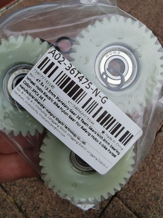 Set pinioane 47mm,36dinți,roți dințate/gears,motor bicicletă electrică