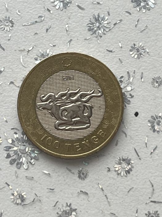 Продам редкую юбилейную монету 100 тенге, в идеальном состоянии
