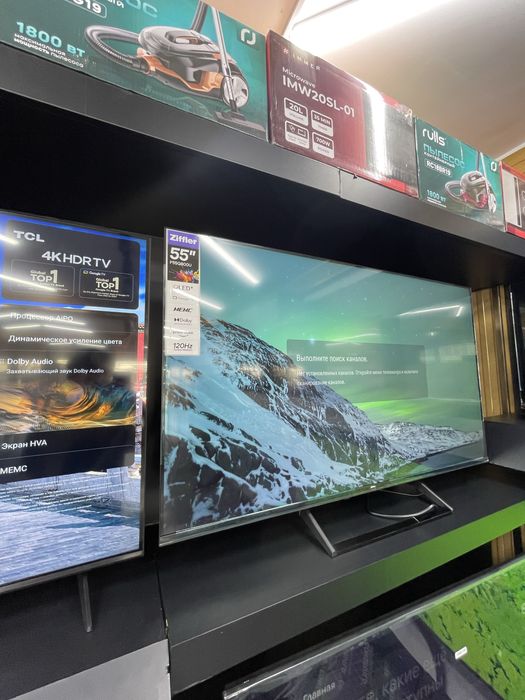 Телевизор ZIFFLER:55.65. 4K Webos 120Hz  Доставка бесплатно