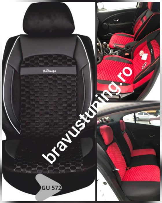 Husa auto material stofa de calitate superioara,set complet 5 tetiere
