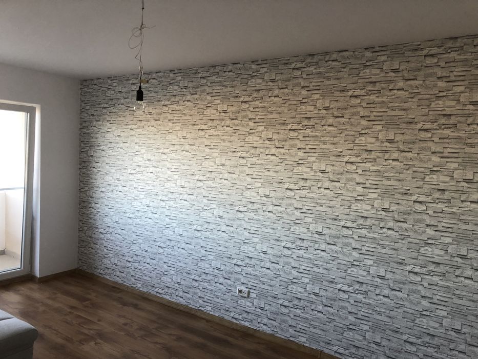 Lipesc tapet . Pun taper . Lipesc cornisa polistiren