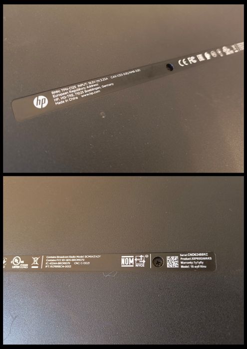 Лаптоп HP TPN-125 / 15'6 инча (inch)