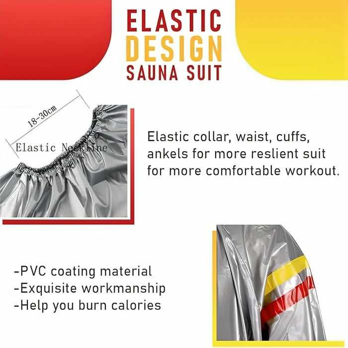 Costum sauna pentru slabit, unisex, format din 2 parti, gri