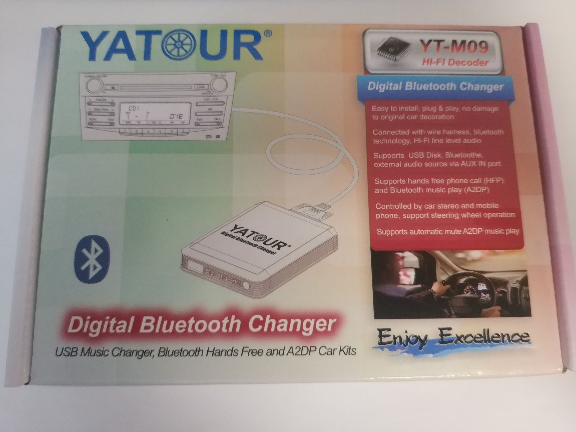 Yatour mt-09 NEW MODEL (USB,aux in,bluetooth hands free + mic)