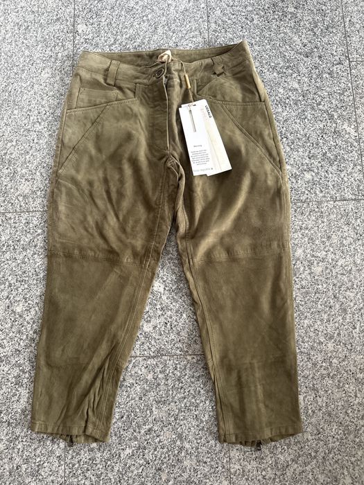 Естествена кожа панталон къс летен панталон Polo Ralph Lauren Snob