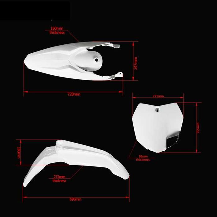 Комплект пластмаси за KTM SX XC 125-300cc - 13-16 година