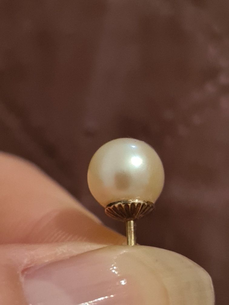 Cercei din aur de 14k, cu perle