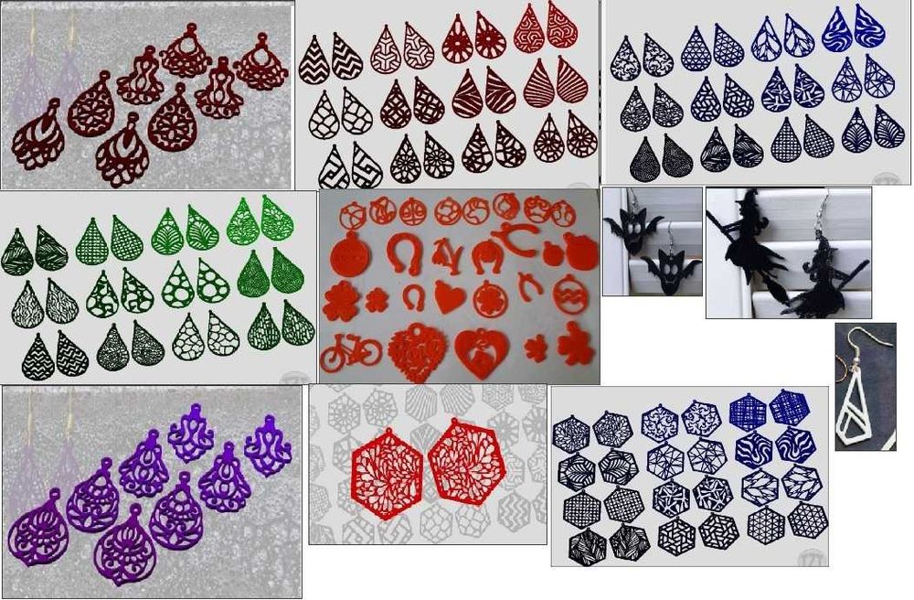 25x2 cercei din plastic/ personalizati si alte piese din plastic