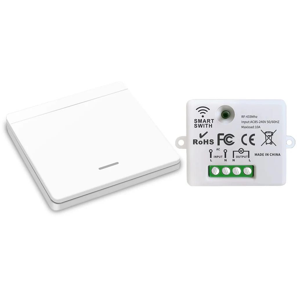 Безжичен RF Smart ключ с два канала + 2 приемника – 433MHz, 220V, 10А