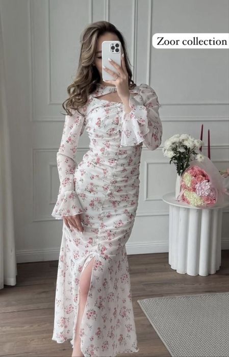 платье вечернее белое в пол