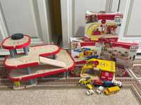 Jucarii/seturi Plan Toys lemn. Autostrada, Salvare, tren, parcare