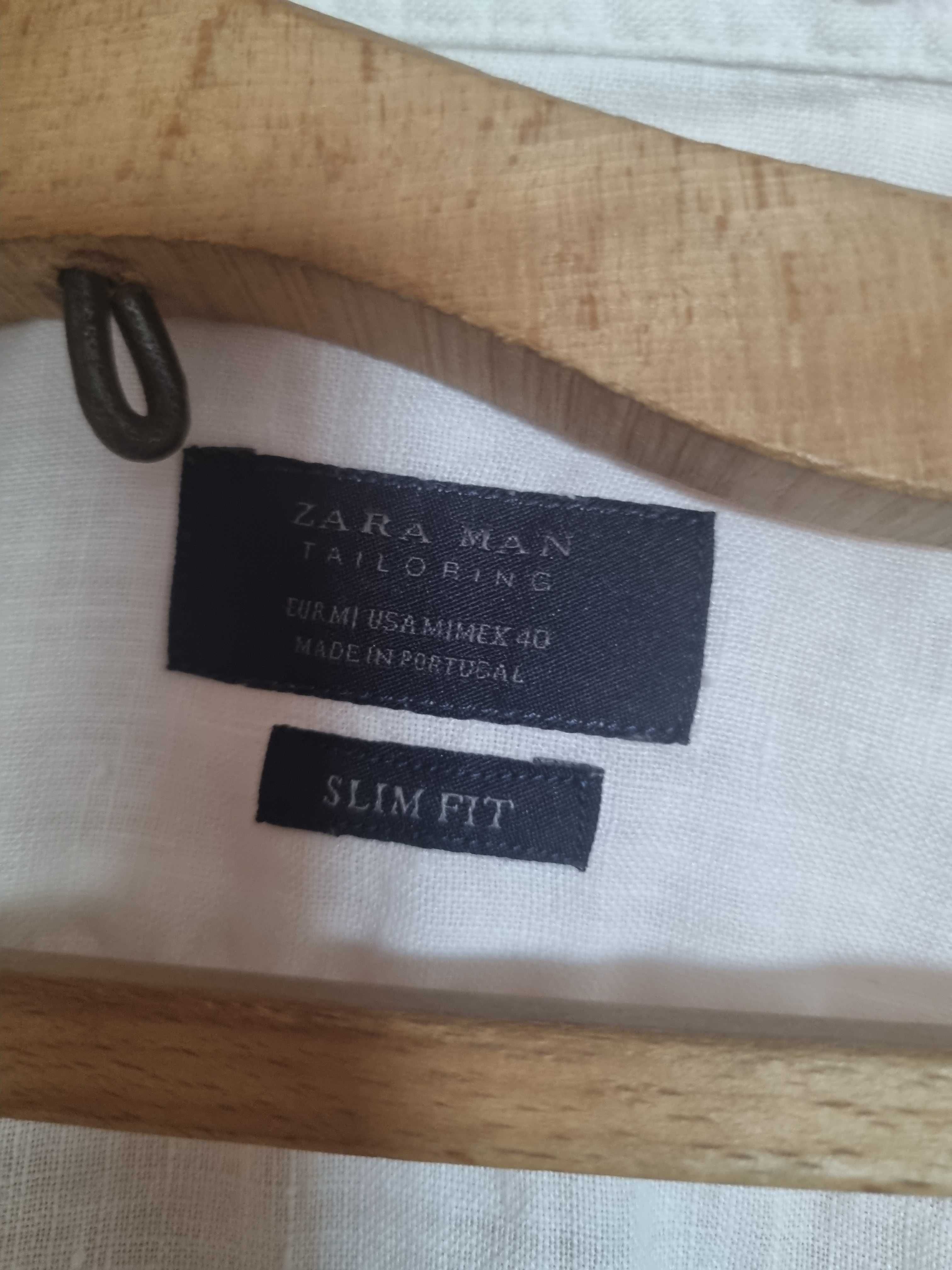 Мъжка ленена риза Zara, размер L (slim fit)