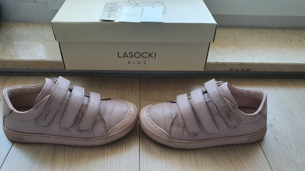 Adidasi sneakers LASOCKI piele naturala roz pudra marime 30 Curier OLX