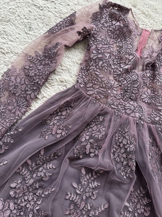 Rochie eleganta din dantela mov